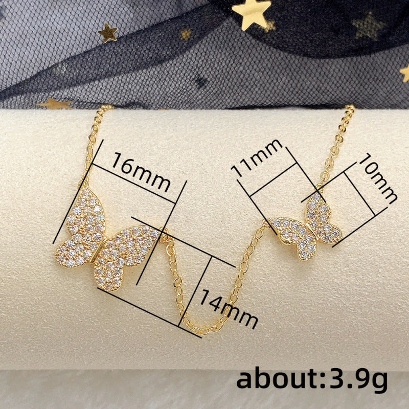 Full-Crystal Butterfly Necklace Ethereal