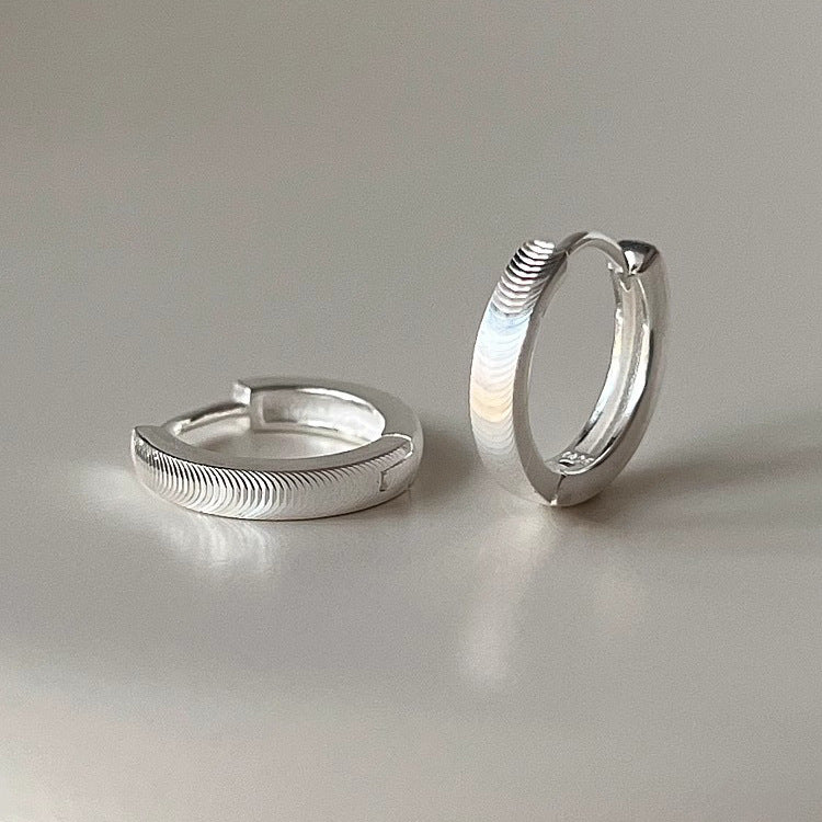 Minimalist Wire-drawn Hoop Earrings For Womenlight Luxury