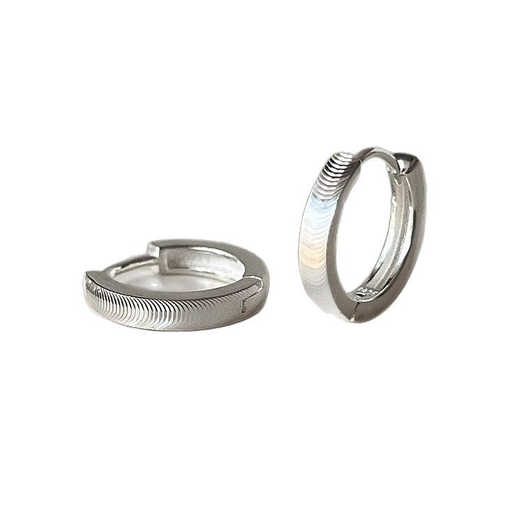 Minimalist Wire-drawn Hoop Earrings For Womenlight Luxury